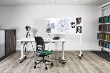 Tilt Top, Sit Stand Table with Whiteboard Surface
