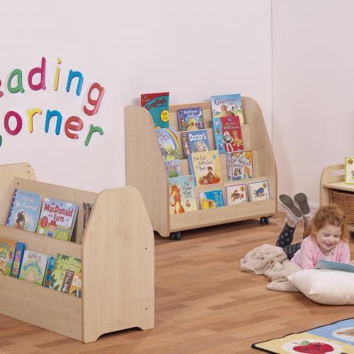 Wooden book and toy storage