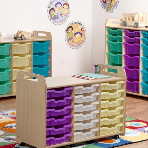 Wooden tray unit storage nurseries