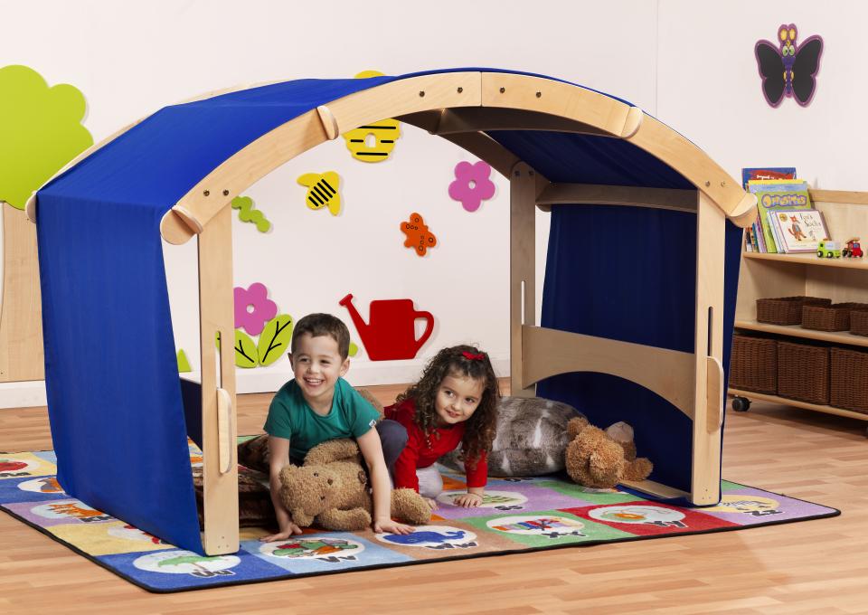 Early years blue play canopy bridge tent.