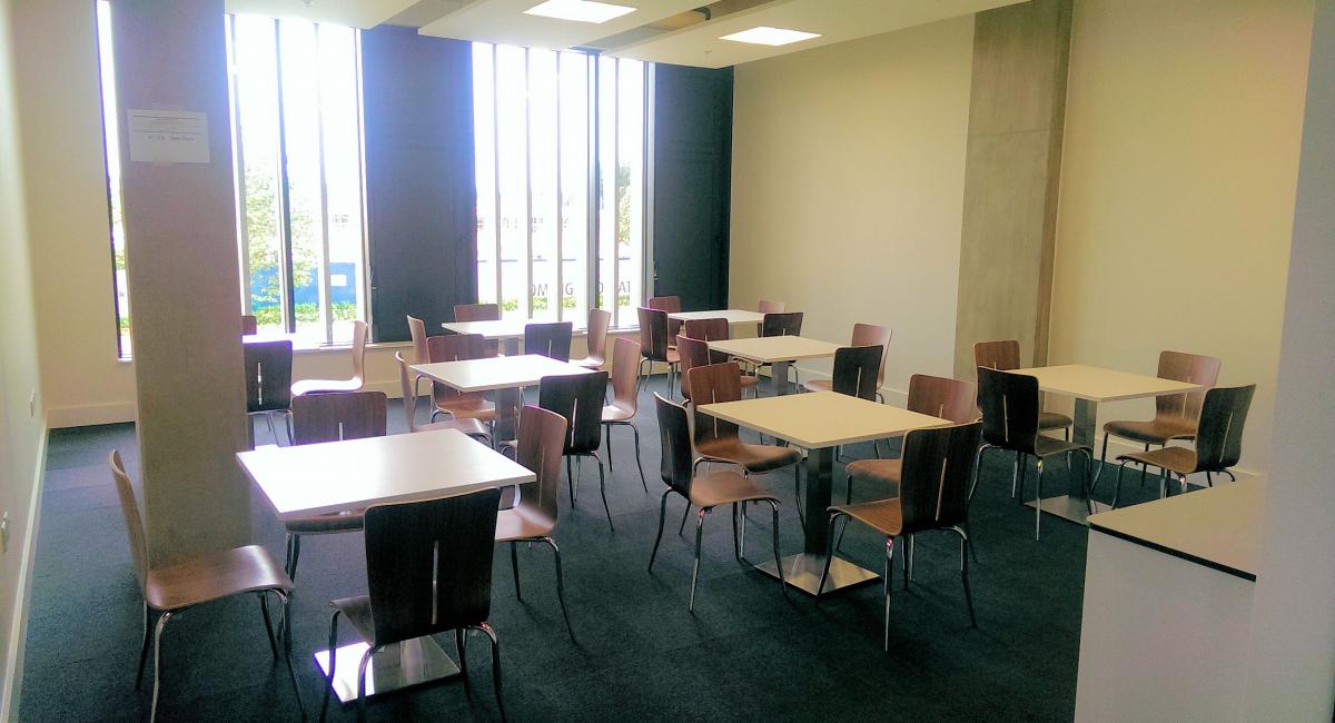Breakout space tables and chairs